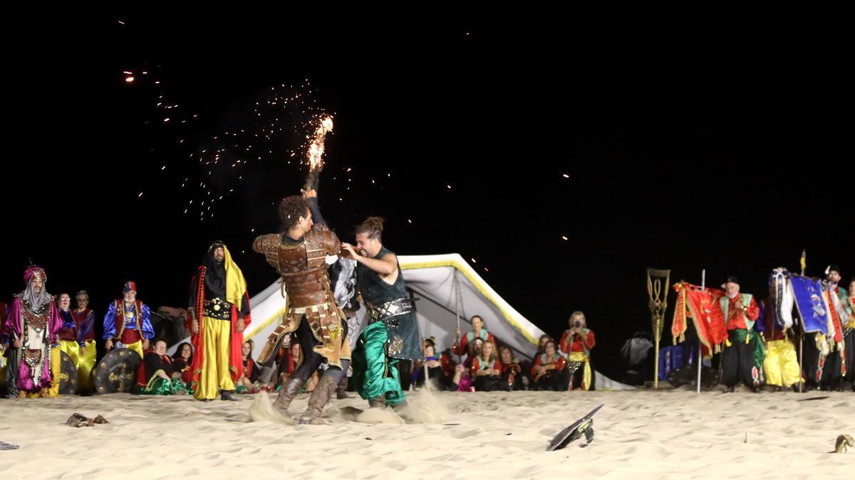 El acto de la Invasión Mora de este jueves en Benidorm.