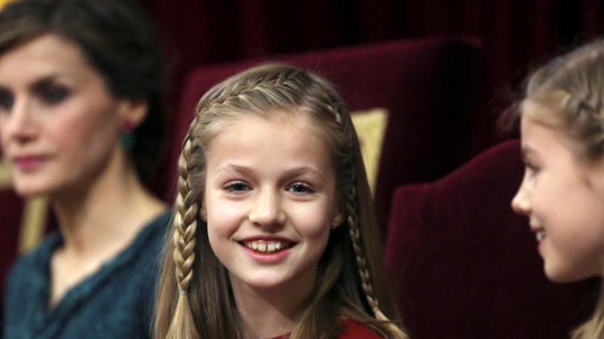 La Princesa Leonor, junto a su hermana y su madre