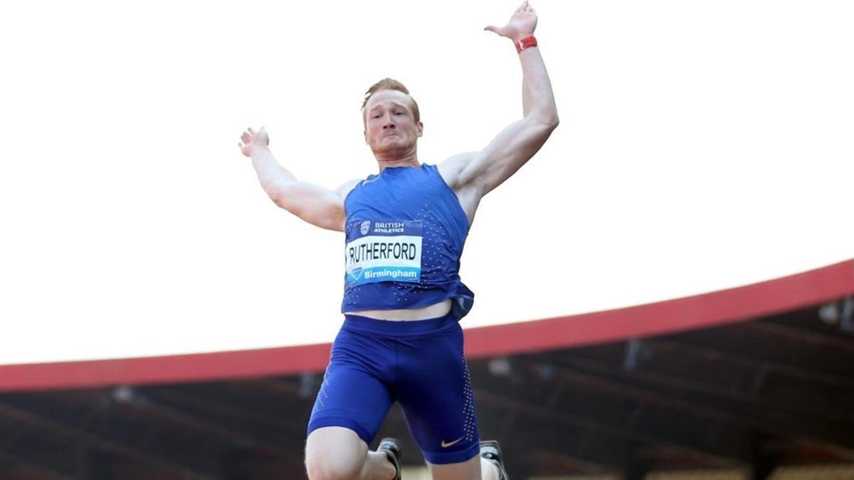 El atleta Greg Rutherford compitiendo en la Birmingham Diamond League el pasado domingo