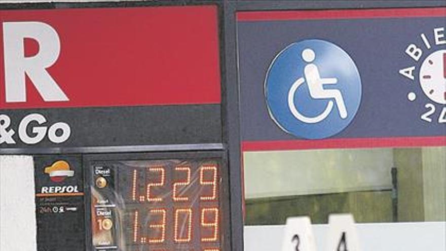 La subida de la gasolina genera en Castellón diferencias de hasta 10 €