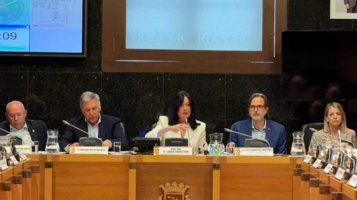 Orduna en un momento de un pleno  | AYUNTAMIENTO DE HUESCA