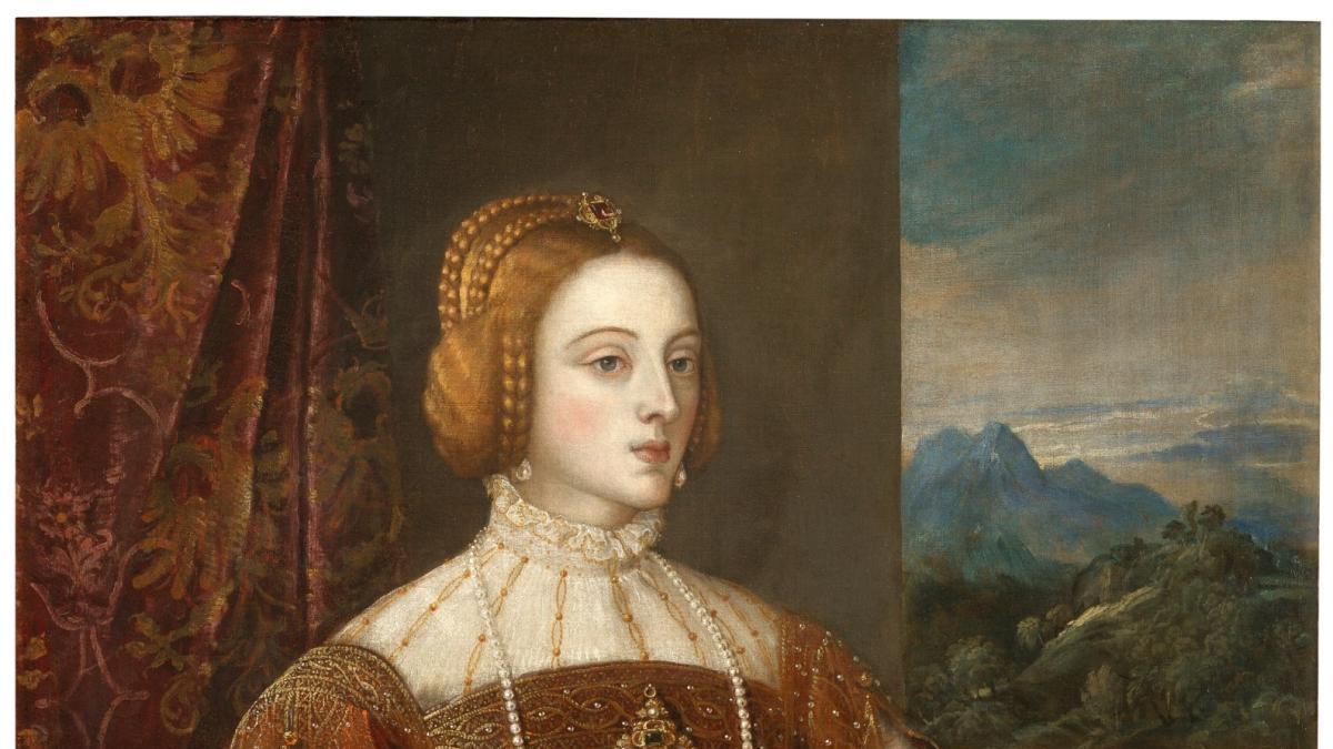 Retrato de Isabel de Portugal pintado por Tiziano.