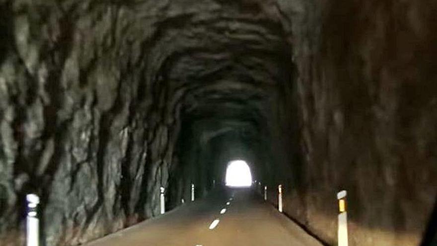 Imagen del interior del túnel del Fumat, en Formentor.