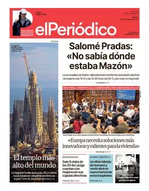 La portada de EL PERIÓDICO del 1 de noviembre de 2025