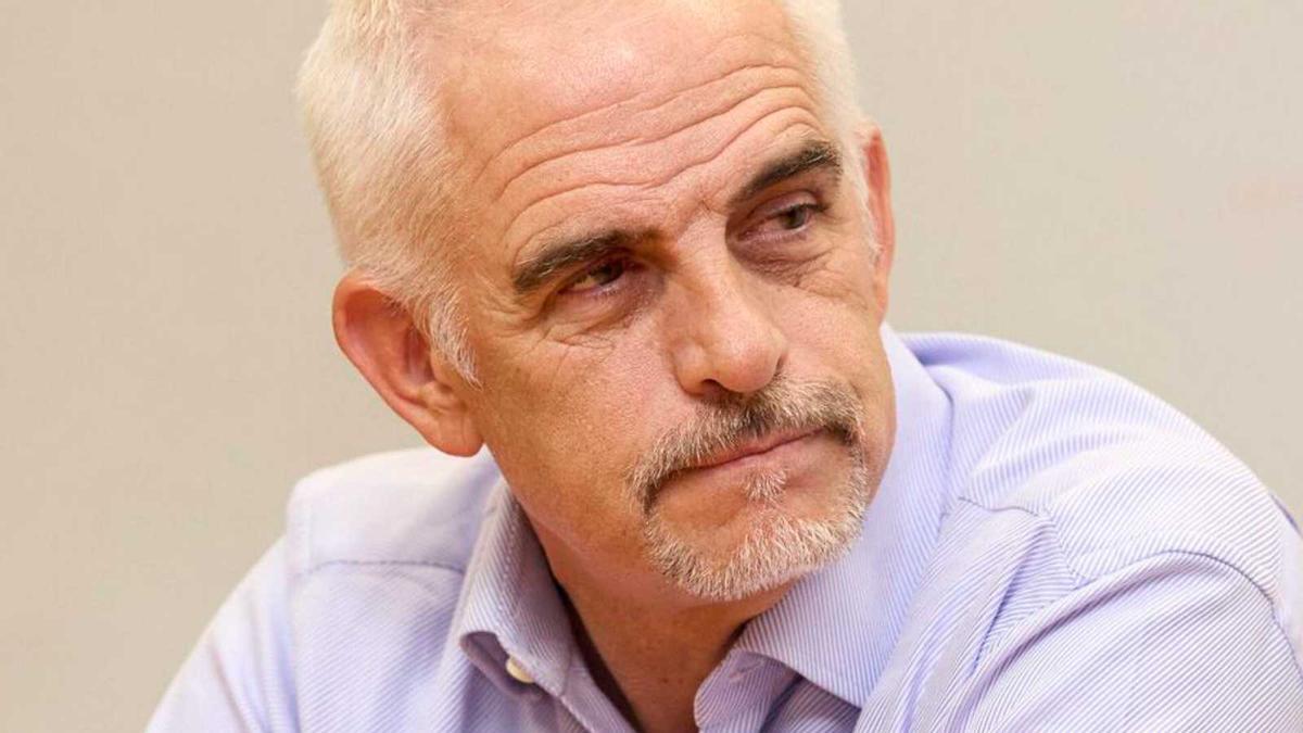 Alan Pace, propietari de l’Espanyol, durant l’entrevista.