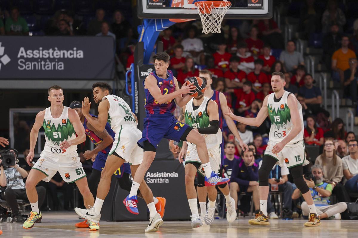 Marcos, en acción durante el partido de la Euroliga frente al Zalgiris Kaunas.