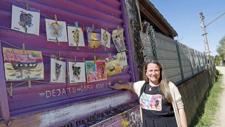 Teis estrena una galería al aire libre en la que te puedes llevar una obra si dejas otra