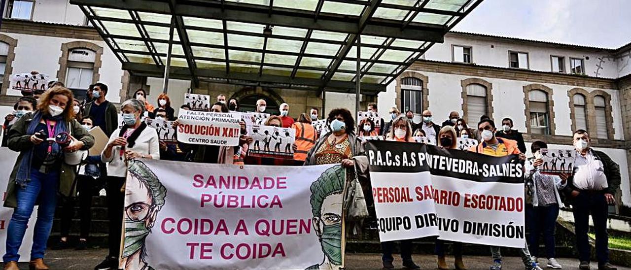 Una protesta de profesionales de Atención Primaria. |   // R. VÁZQUEZ