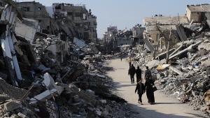 La Franja de Gaza, destruida.