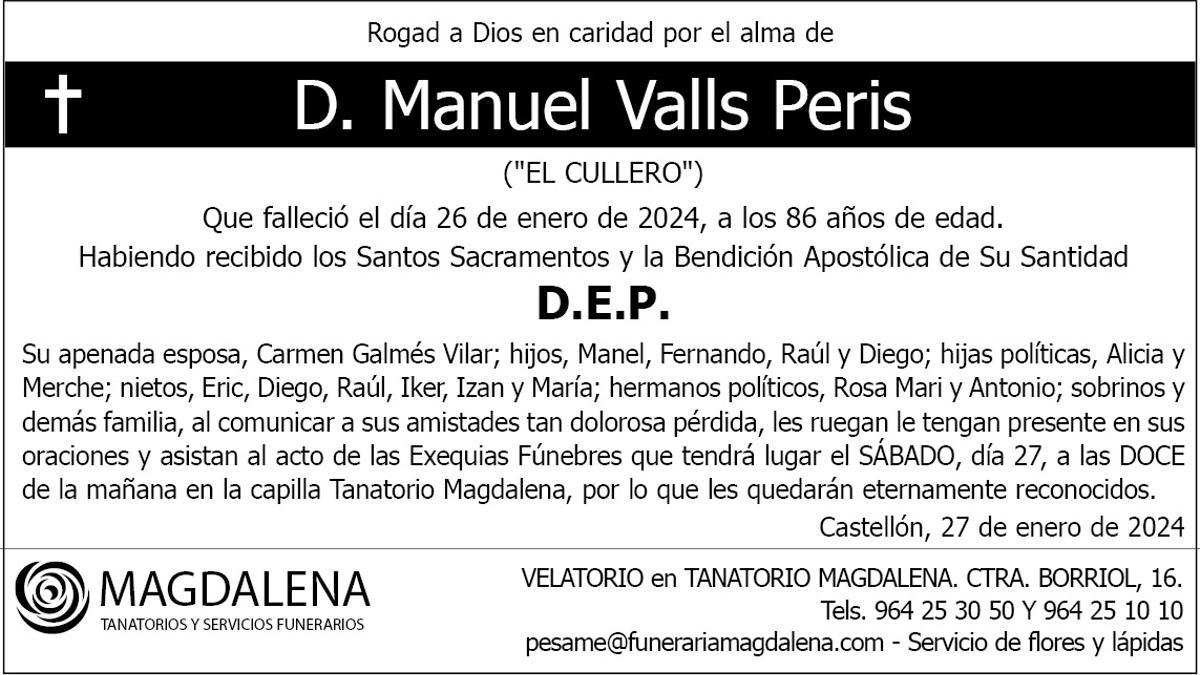 D. Manuel Valls Peris