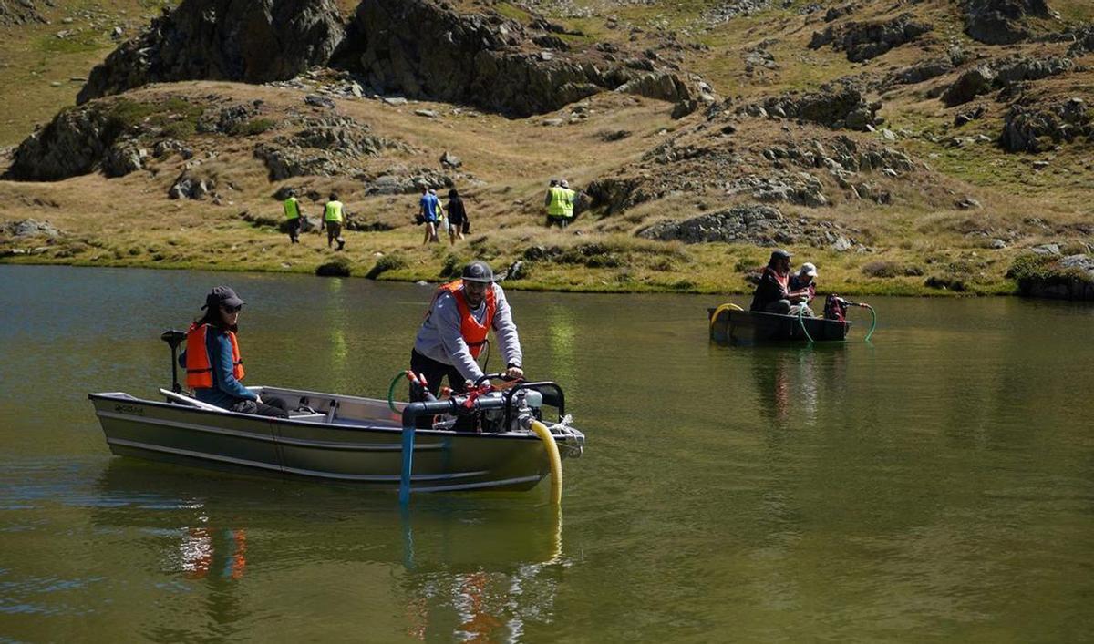 Èxit en l’eliminació dels peixos de dos estanys pirinencs