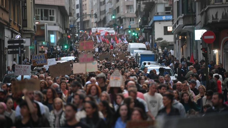 Manifestación por la vivienda digna en A Coruña