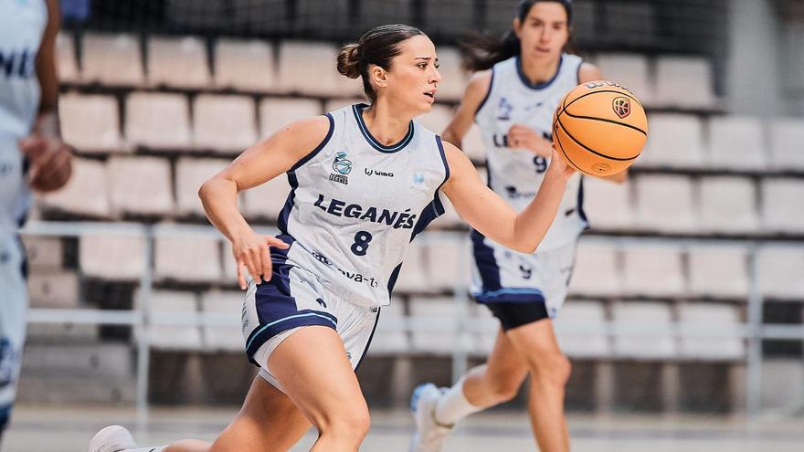 Irene Lahuerta, durante un partido de la presente campaña con el Baloncesto Leganés