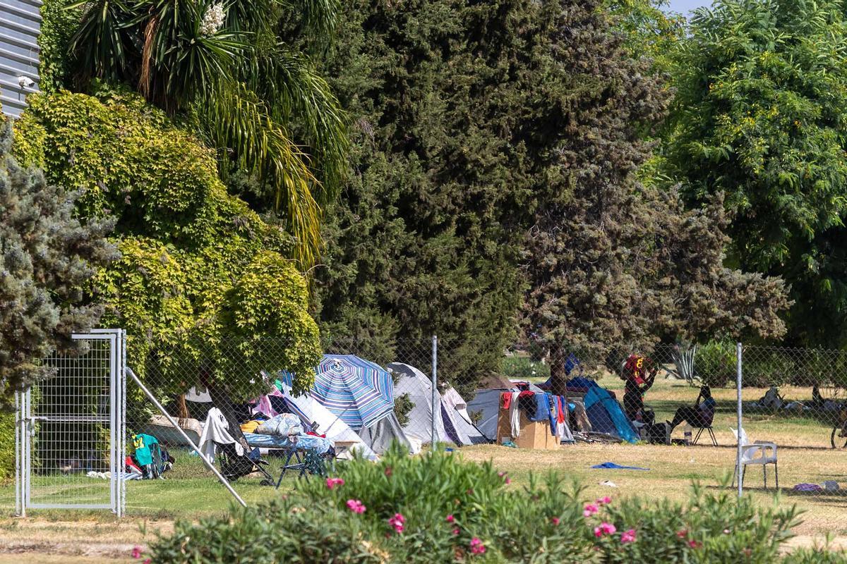 Asentamiento precario en el Polígono Alameda