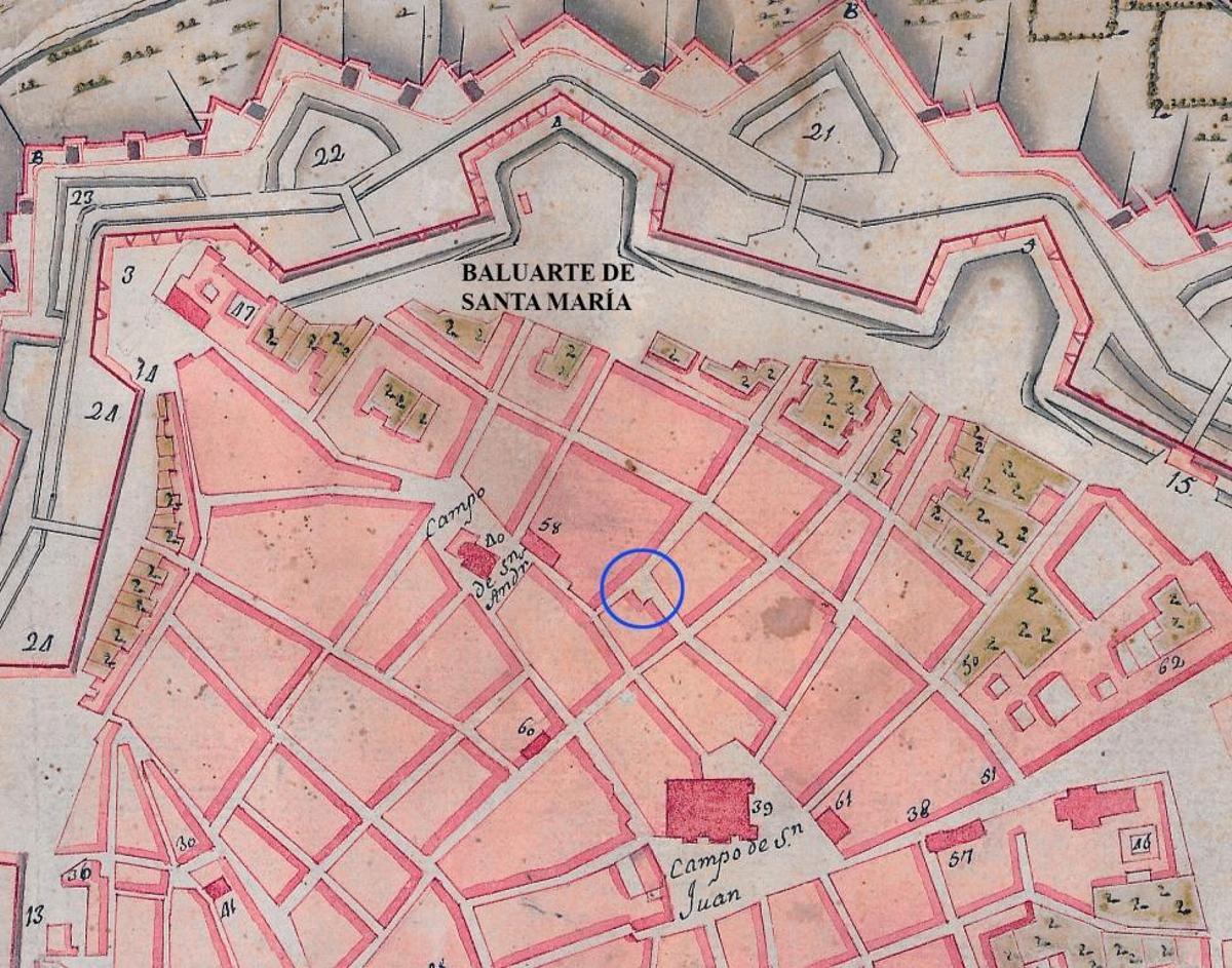 Plano de Badajoz, 1739.