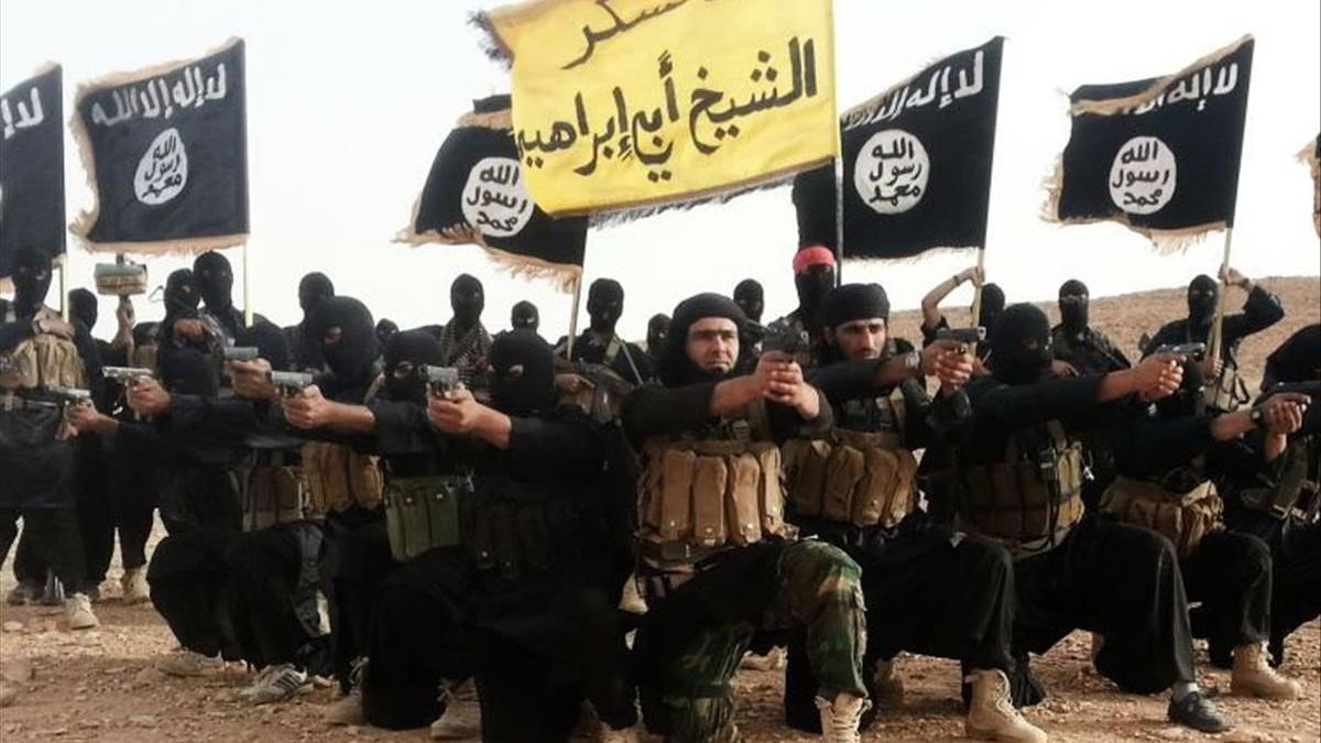 Miembros del grupo terrorista Estado Islámico.
