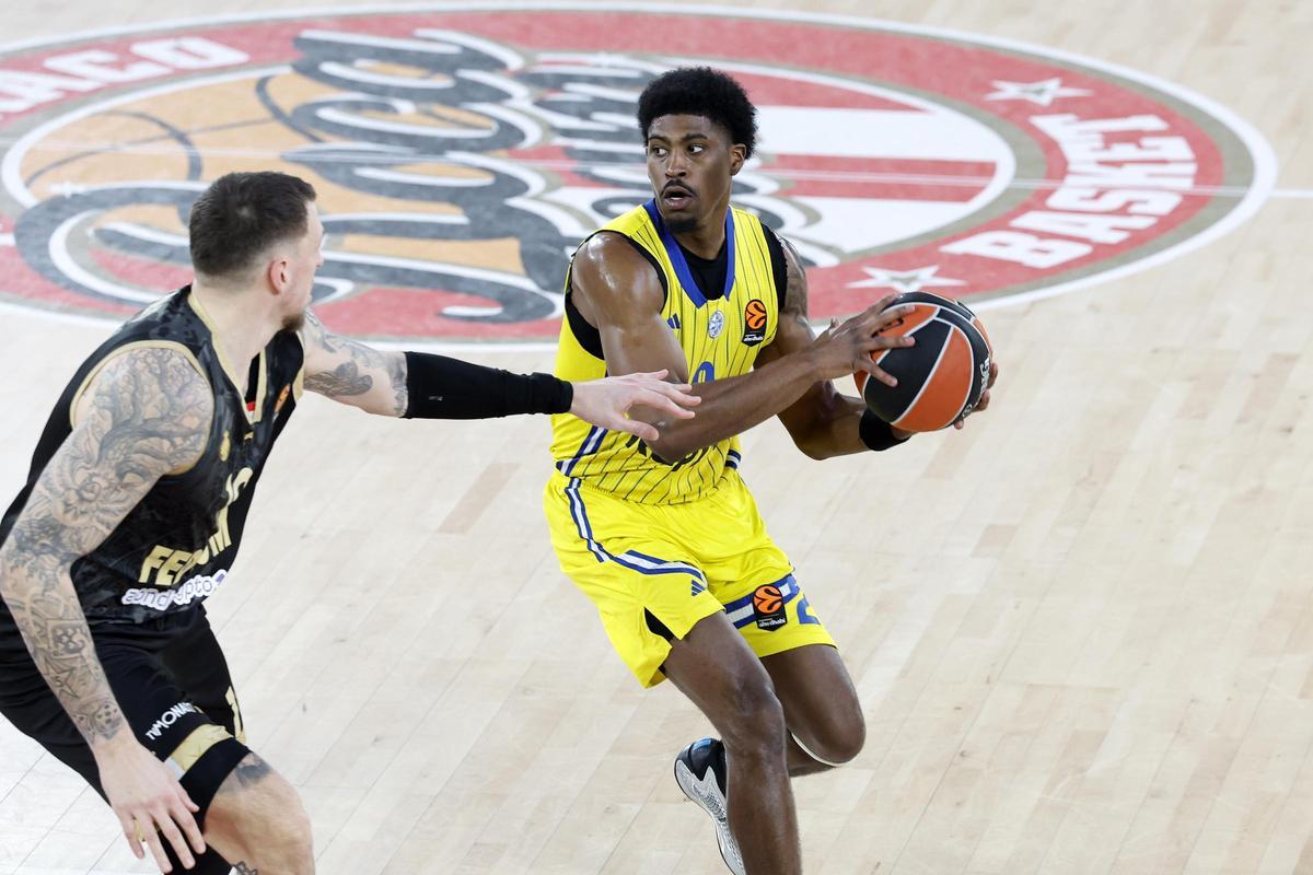 Reciente partido entre el AS Monaco y el Maccabi Tel Aviv en la Euroliga.