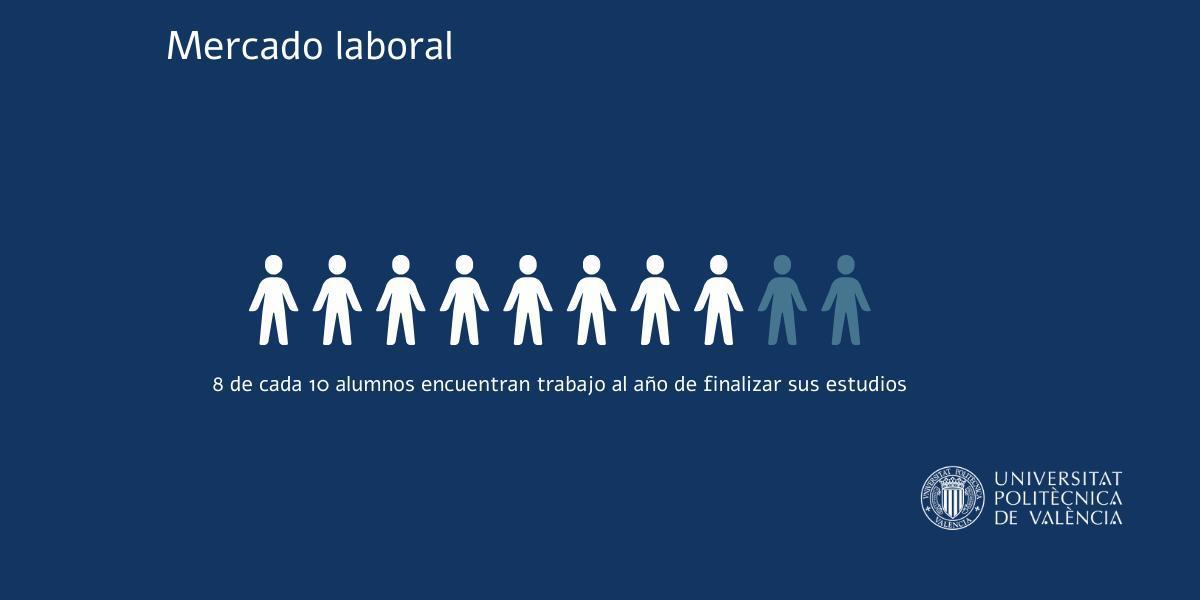 Ocho de cada diez estudiantes están ya trabajando al año de finalizar sus estudios.