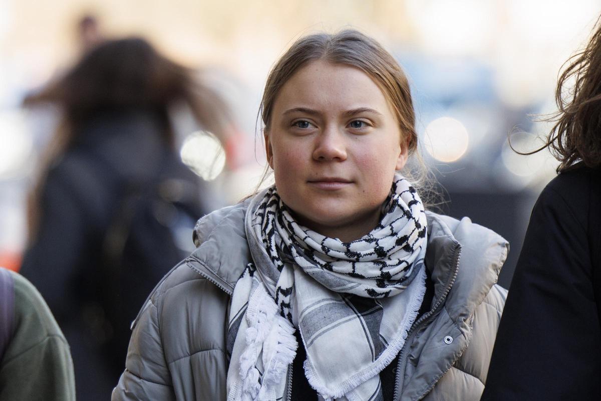 Greta Thunberg llega a su juicio en Londres