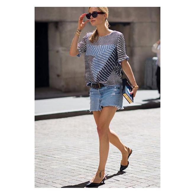 La mini falda 'denim' de Pernille Teisbaek