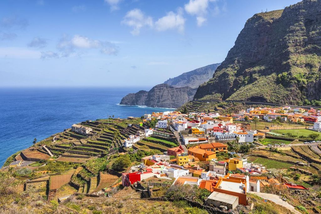 El pueblo de Agulo en La Gomera, Santa Cruz de Tenerife