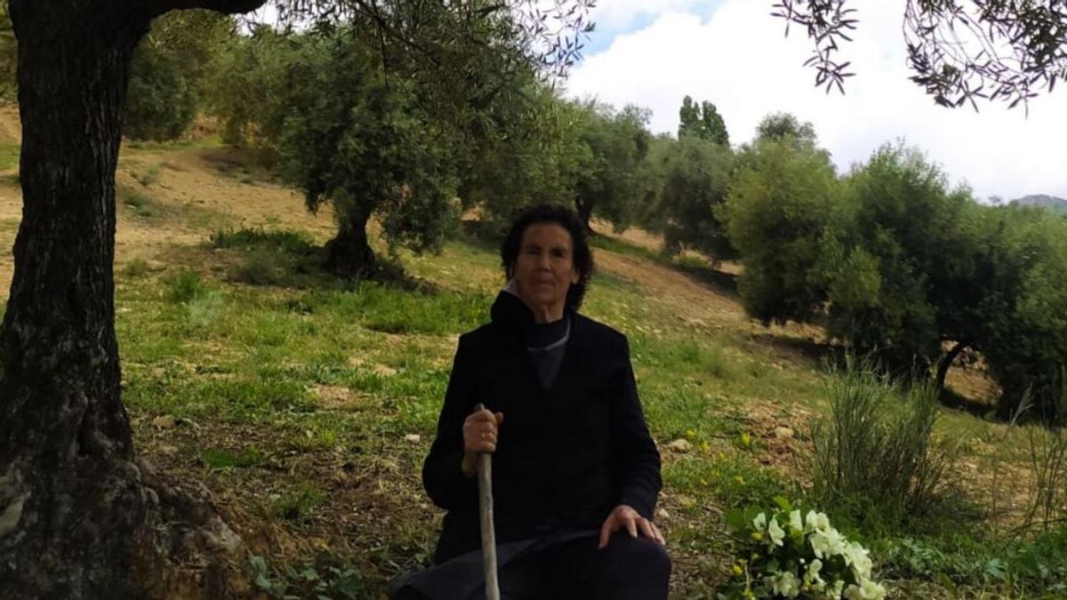 Paca Aranda junto a olivos en Jeva. | L.O.