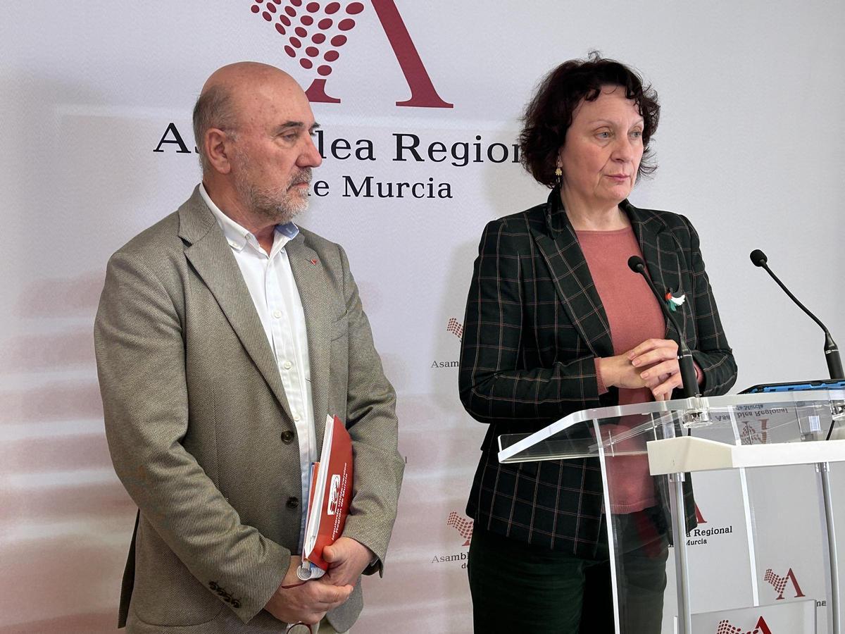 José Luis Álvarez-Castellanos (IU-V) y María Marín (Podemos).