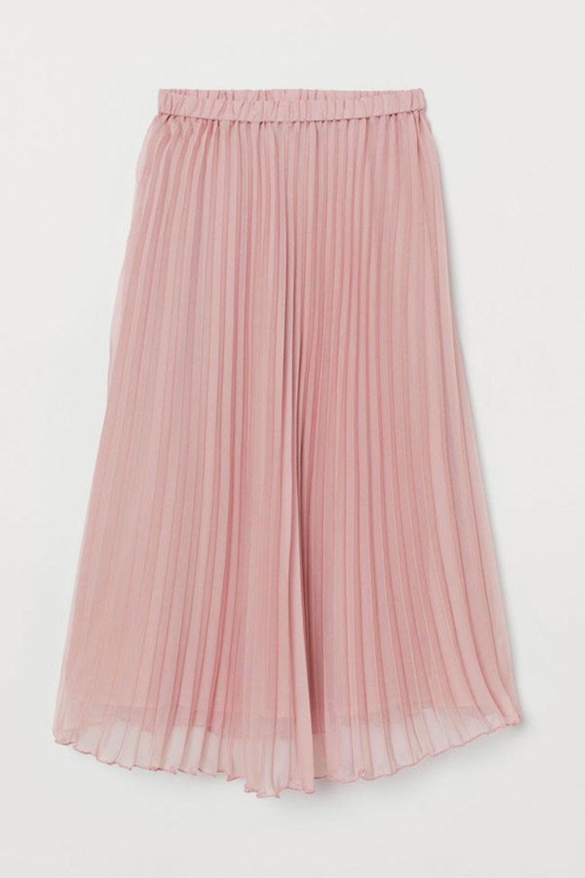 Falda plisada de bailarina semitransparente, de H&amp;M