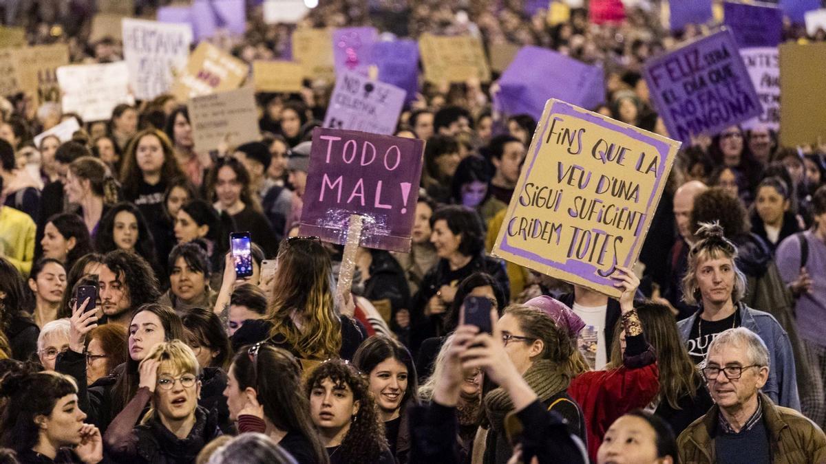 Manifestación del 8-M en Barcelona