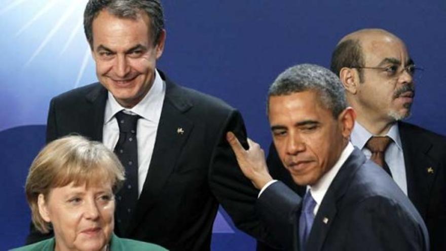 Obama saluda a Zapatero en la cumbre del G-20