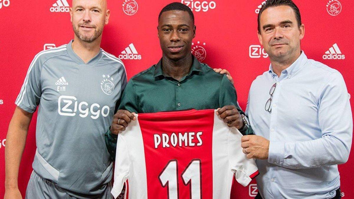 Promes, con Ten Hag y Overmars