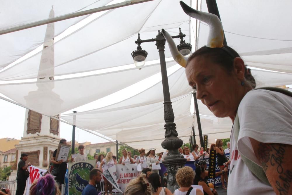 Manifestación antitaurina en Málaga