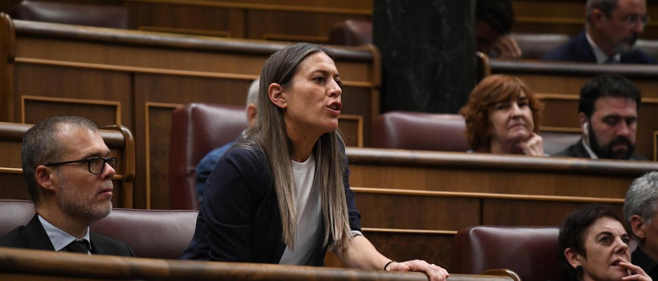 La portavoz de Junts en el Congreso, Marta Nogueras, durante el debate sobre la Ley Orgánica de la Amnistía.