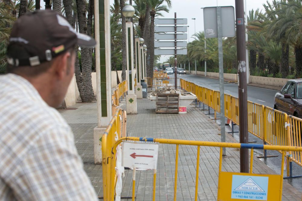 Obras del carril bici en Elche