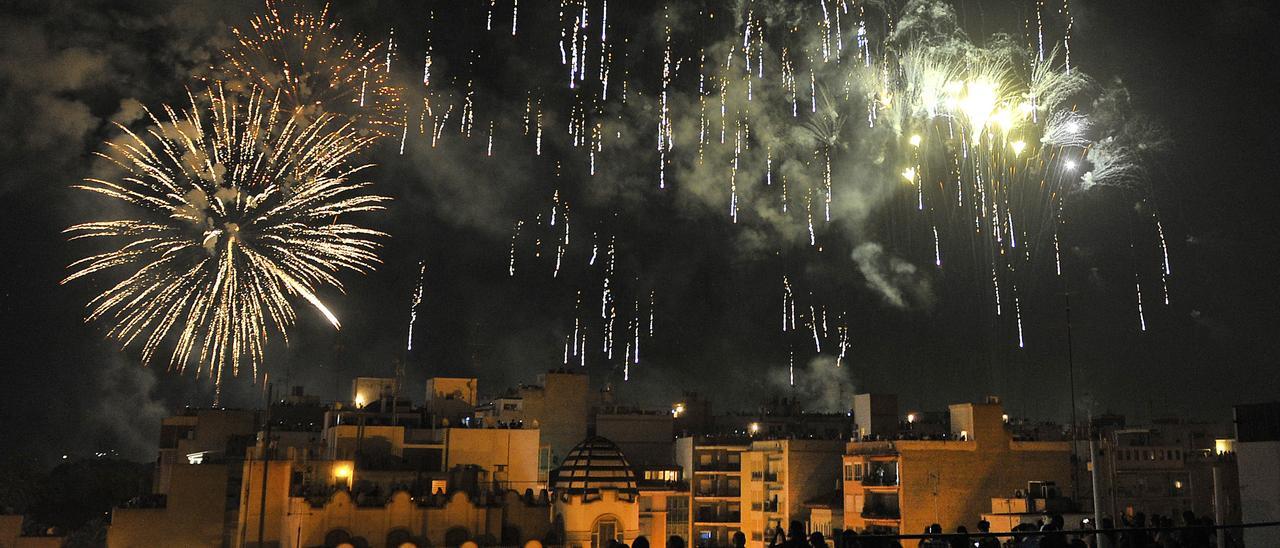 Celebración de la Nit de l&#039;Albà del 13 agosto de 2019, el último espectáculo pirotécnico que se celebró antes de la pandemia.