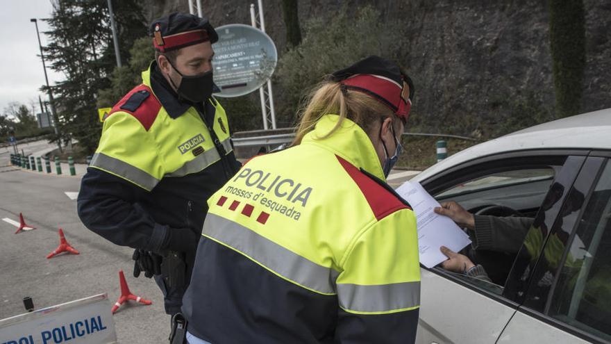 Un control dels Mossos a Montserrat