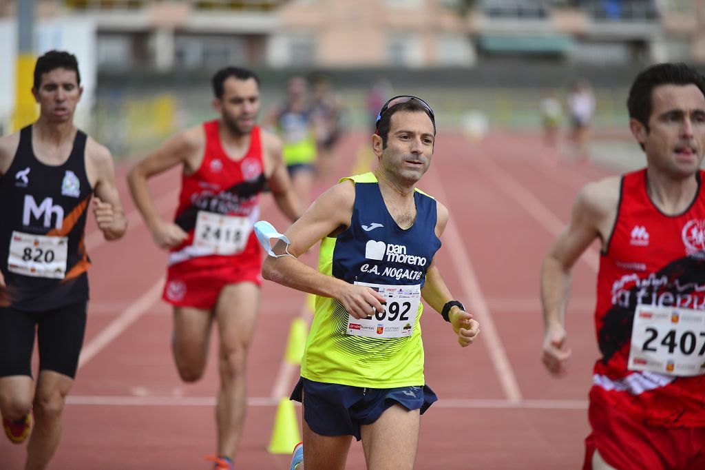 Pruebas de atletismo nacional en la pista de atletismo de Cartagena este domingo