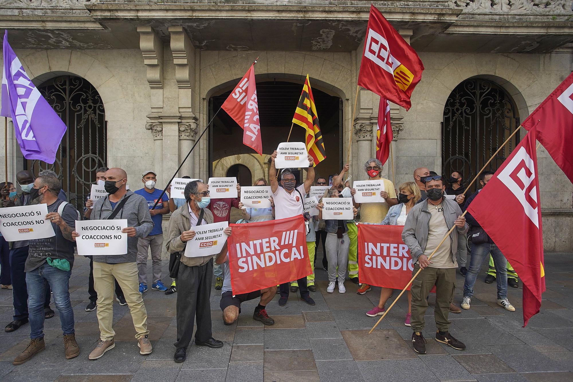 Treballadors de Girona+Neta lamenten que els «criminalitzin» per la brutícia i ho atribueixen a «retallades encobertes»