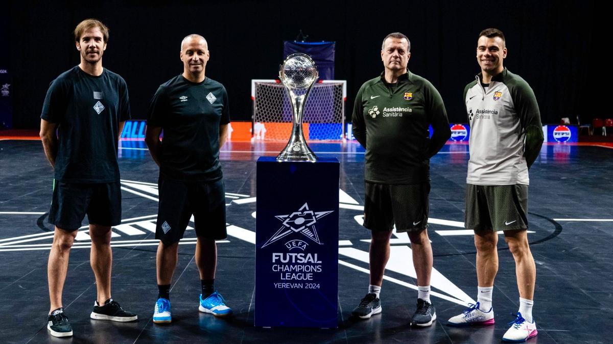 Barrón, Vadillo, Velasco y Sergio Lozano, en la previa