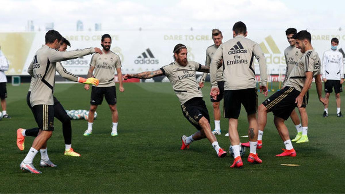 Último entreno del Real Madrid antes de su regreso ante el Eibar