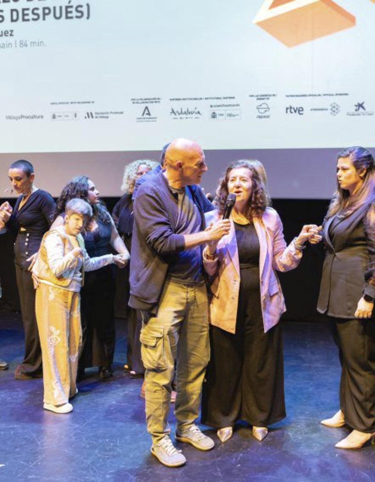 El muy especial pase de «El abrazo de los peces», ayer.