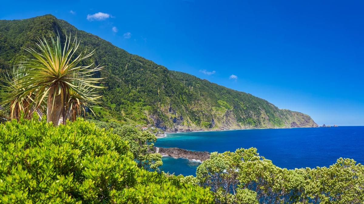 Vista de Seixal, en el municipio madeirense de Porto Moniz