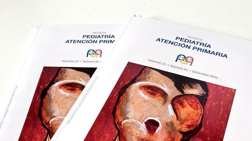Portada de la ‘Revista de Pediatría de Atención Primaria’ con el diseño de Art for Dent. Foto: AFD