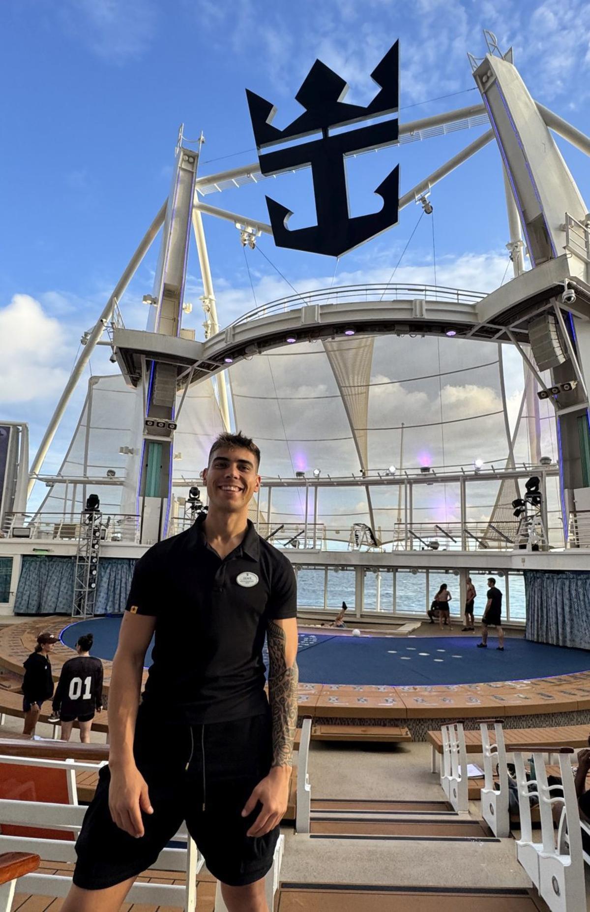 Genís Rovira, al teatre aquàtic de l’‘Allure of the Seas’. |