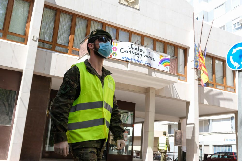 Elda y Petrer reciben a los boinas verdes en la Operación Balmis contra el Covid-19