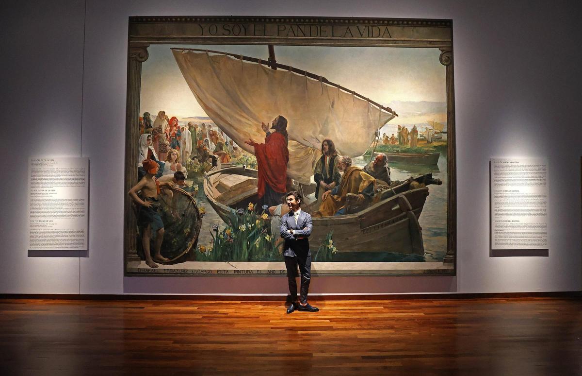 González Tornel, el día que presentó 'Yo soy el pan de la vida' en el Museo de Bellas Artes de València.