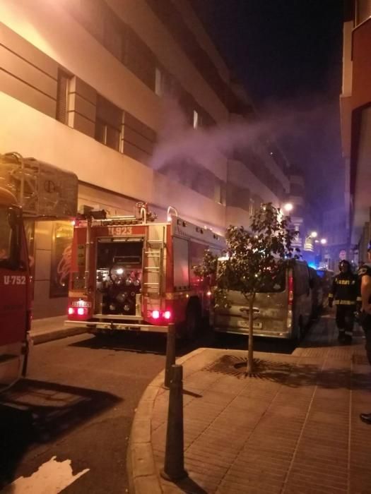 Incendio en la calle Valencia de la capital grancanaria