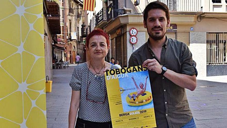Presentació de la campanya, ahir a la plaça de Sant Joan de Berga