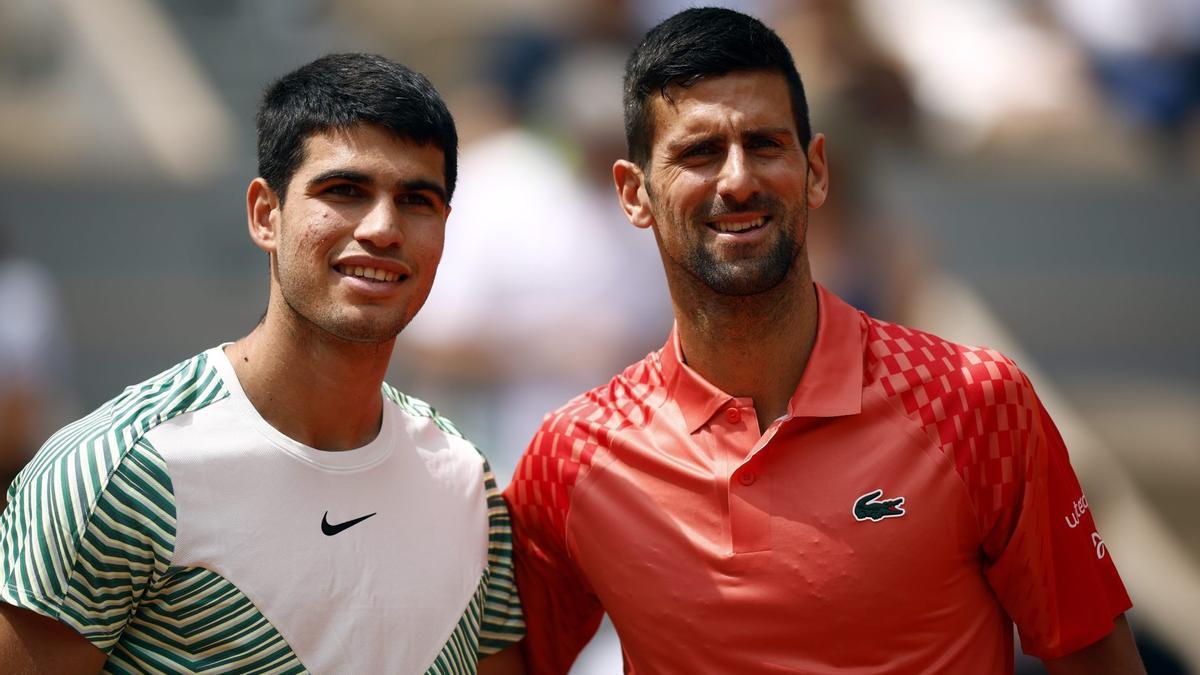 Alcaraz junto a Djokovic en 2023