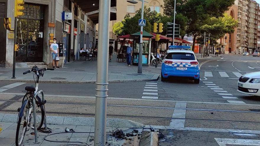 Una colisión en la avenida Goya obliga a cortar el tranvía